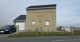 L'ancienne gare de Bourbourg-Saint-Nicolas en 2016 (ligne de Watten - Éperlecques à Bourbourg)