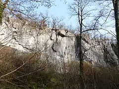 La falaise de la Forge du Boulou.