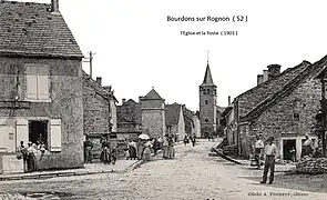 L'église et la Poste en 1903