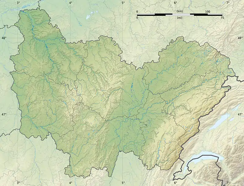 Voir sur la carte topographique de Bourgogne-Franche-Comté