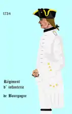 régiment de Bourgogne de 1734 à 1757