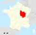 Carte situant la Bourgogne en France