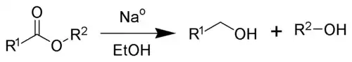 Bilan de la réduction de Bouveault et Blanc d'un ester.