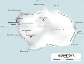 Carte de l'île Bouvet