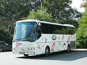 Un autocar Bova Futura, de modèle similaire au véhicule touché dans l'accident.