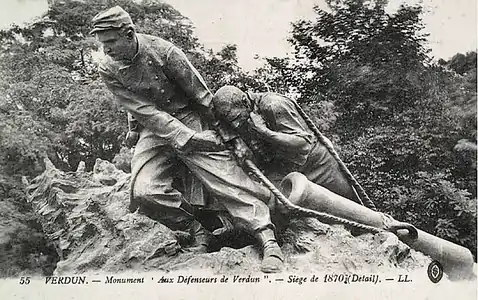 Monument à Verdun, fondu pendant la Seconde Guerre mondiale.