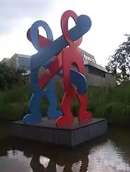 Boxeurs par Keith Haring, 1987, Berlin.