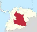 Le département de Boyacá en 1824.