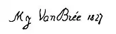 signature de Mathieu-Ignace Van Brée