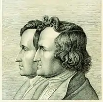 Double portrait de Jacob et Wilhelm (1843).