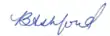 Signature de Brad Ashford