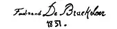 signature de Ferdinand de Braekeleer