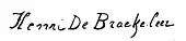 signature de Henri de Braekeleer