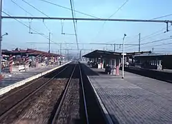 Vue depuis un train en 1979.