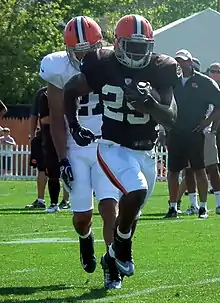 Description de l'image Brandon Jackson Browns training camp 2012.jpg.