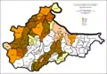 Proportion de Croates à Brčko par colonies 1961