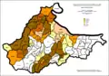 Proportion de Croates à Brčko par colonies 1971