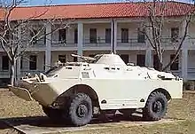 Un blindé BRDM-2 Malagasy lors d'un exercice