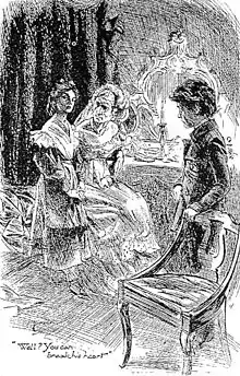 Estella, avec Miss Havisham et Pip, par H. M. Brock, dans Les Grandes Espérances.