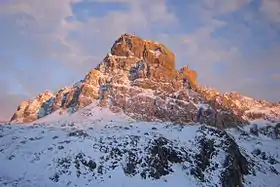 Brec de Chambeyron au soleil couchant.