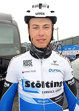 Alex Kirsch lors du départ de la Handzame Classic 2016 à Bredene.