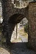 Porte de Gênes vue de l'intérieur de la ville.