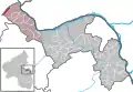 Localisation de Breitscheid dans la Verbandsgemeide et dans l'arrondissement