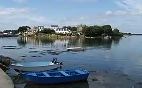 L'île de Saint-Cado vue du village.