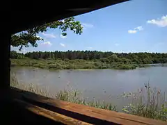 L'observatoire ornithologique de l'étang Bellebouche en 2014.