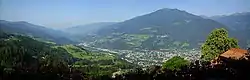 Vue de Bressanone et de la vallée de l'Isarco.