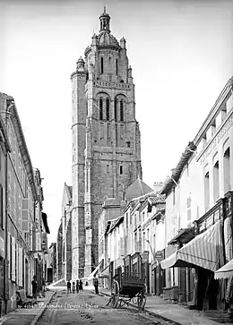 Clocher de l’église Notre-Dame au XIXe.