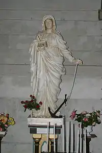 Statue de Notre-Dame de Recouvrance, œuvre d'Yves Collet, située dans l'église