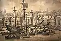 Brest : le port en Penfeld (1777, Louis-François Cassas) 2