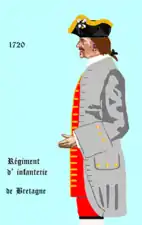 régiment de Bretagne de 1720 à 1734