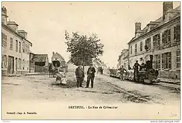La rue de Crèvecœur vers 1900, et sa ligne de chemin de fer