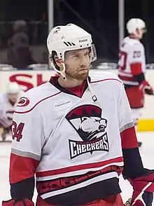 Brett Bellemore avec les Checkers de Charlotte (LAH)