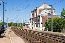 La gare de Bréval en 2009.