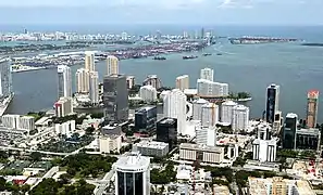 Vue sur Miami Beach depuis Miami