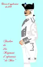 Uniforme du régiment de Brie de 1779 à 1791