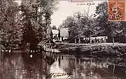 L'abreuvoir d'Hamégicourt en 1910.