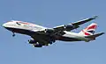 Livrée actuelle Chatham Dockyard d'un Boeing 747 de British Airways en 2010.