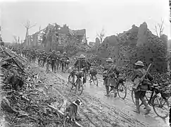 Soldats britanniques en mars 1917.