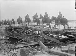 Cavalerie britannique en mars 1917