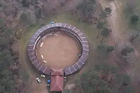 Vue aérienne des arènes de Brocas