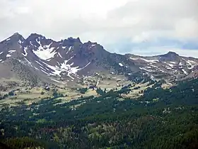 Vue du Broken Top depuis le sud.