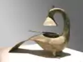 Lampe en bronze en forme de Phénix. Provenant du Guangxi, non intégré à l'Empire à l'époque des Han occidentaux. Musée national de Chine, Pékin.