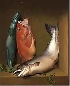 Still-life with Ling Cod, Red Vermilion and Salmon, sans date