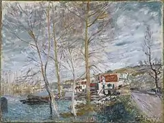 Alfred Sisley, Inondation à Moret, 1879.