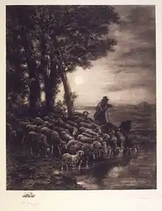 Clair de lune (entre 1886 et 1890), eau-forte, New York, Brooklyn Museum.