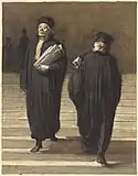 Honoré Daumier, Les Deux Confrères avocats, entre 1865 et 1870.